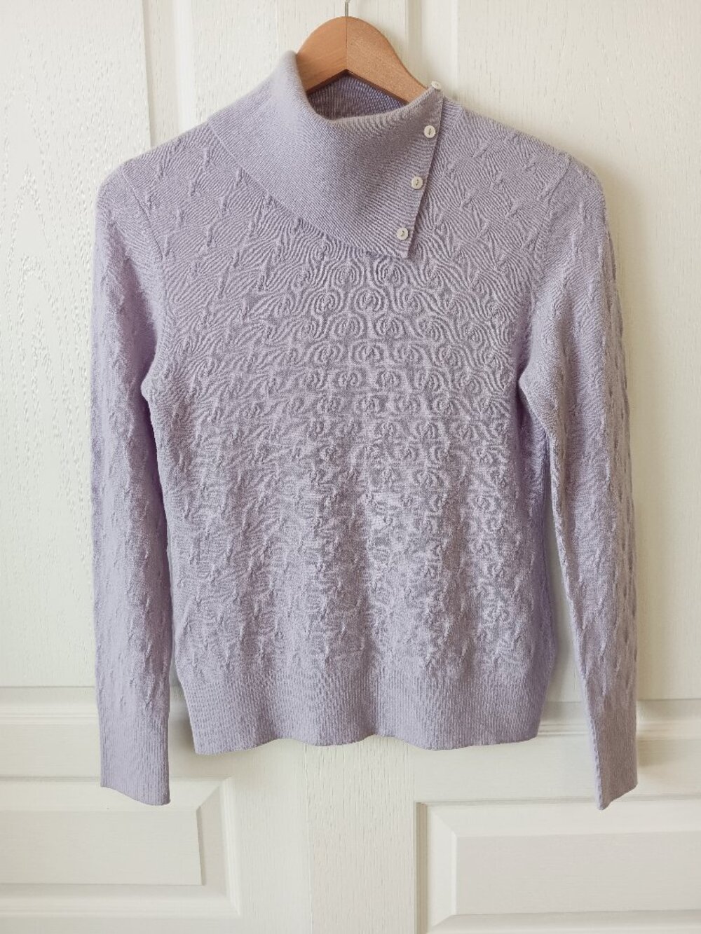 Preston & York Women's Lavender  Purple Cashmere Turtleneck Sweater Size XS